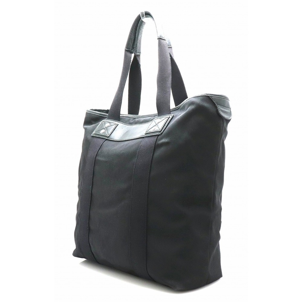 Gucci Bag Tote Loop Parana Black Nylon Silver Web Sherry